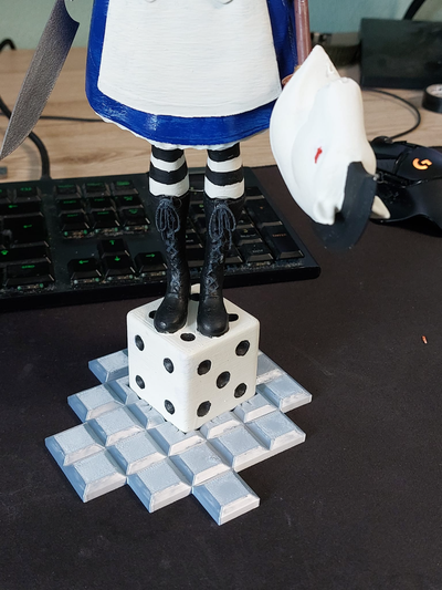 basestand alice model on dice by martinhardi art sculptures sculpture stand 3d print model - Mito3D