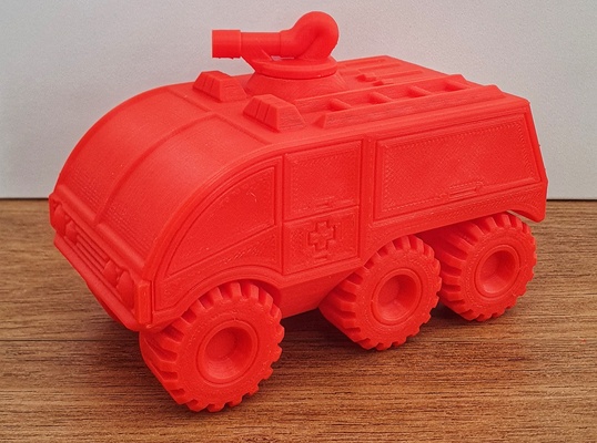 fuego camión impresión in sitio by jajaum3d pasatiempo bricolaje diy vehiculos juguete regalo frio bombero bomberos niñito coche niños pequeños 3d print model - Mito3D