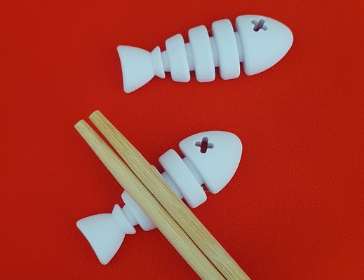 pez palillo soporte by jajaum3d casa modelos sushi palillos porta comida japonesa china restaurante sushi rollo palillosdescanso asiática 3d print model - Mito3D
