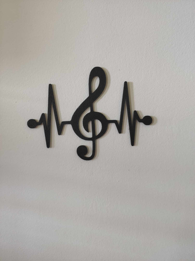 wall decor music note by satisartes art 2d walldecor decoration 3d print model - Mito3D