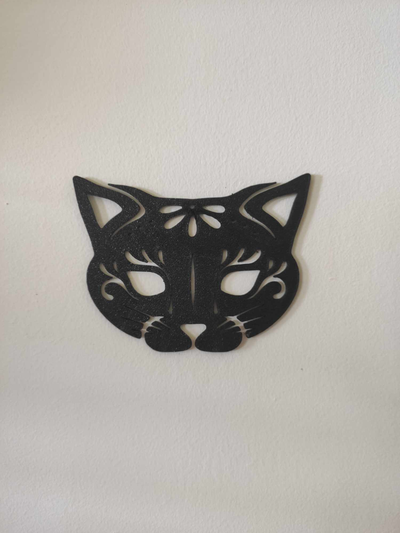 parede decoração gato by satisartes arte 2d 2dart animal 3d print model - Mito3D