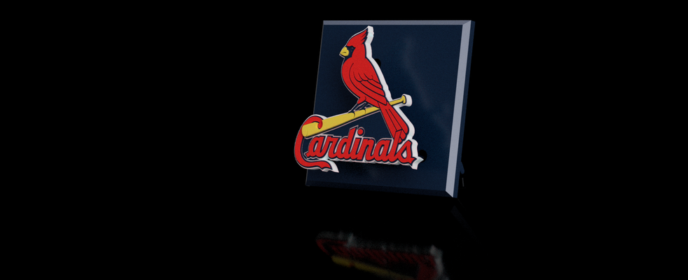 mlb calle luis cardenales flotante logo firmar by diseños hangar arte señales logos st béisbol multi color 3d print model - Mito3D