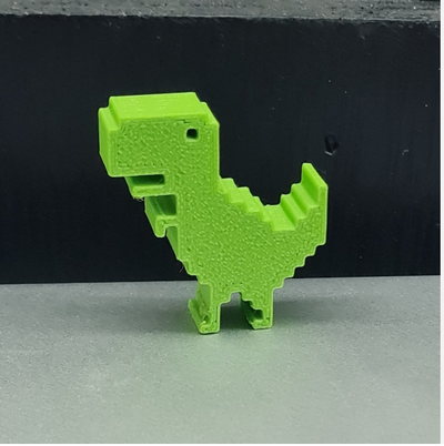google cromada internet dinossauro remixado by leon impressão arte 2d rex 3d print model - Mito3D