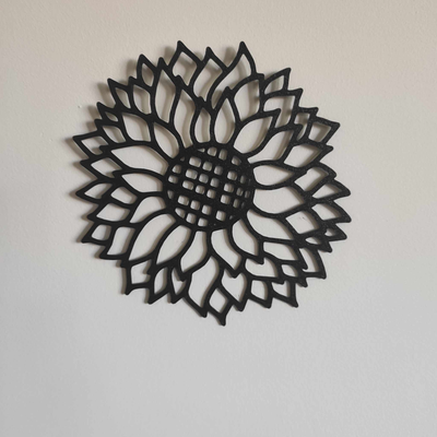 duvar dekor ayçiçeği by tatmin edici sanat 2d 2dart çiçek dekorasyon ev dekoru dekorasyonu 3d print model - Mito3D