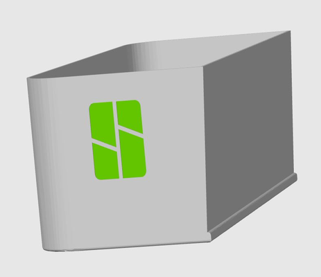 a1 mini heat bed storage box - logo remixed by ollestore 3d printer accessories a1mini bedbox bucket 3d print model - Mito3D