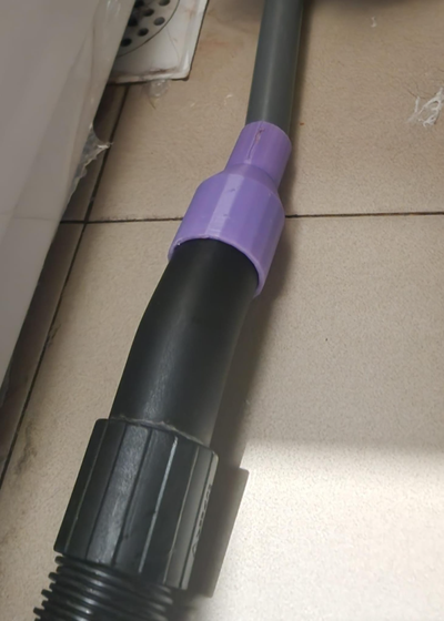 air-condition ac drainage pipe funnel by spstudio tools aircon aircondition junk gunk liquid watervac vaccuum suck vaccumadapter vaccumcleaner vaccum cold residue cleanup home lifehack attachment piping 3d print model - Mito3D