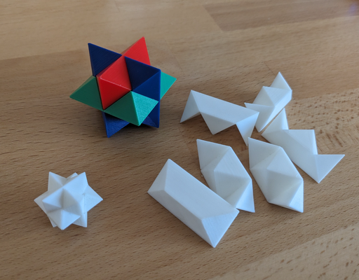 enigma estrela by axioma brinquedos jogos quebra cabeças fácil impressão 3d print model - Mito3D