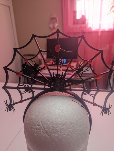 headdress spider web remixed by tom264360 props & cosplays 3d print model - Mito3D