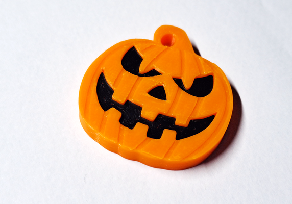 halloween scary pumpkin keychain by officina23 household festivities 3d print model - Mito3D