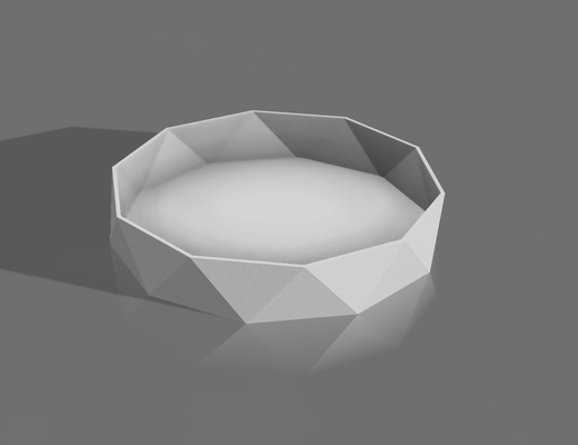 poly tablett schüssel by markus710 haushalt dekor vase lowpoly schalen auffangschale 3d print model - Mito3D