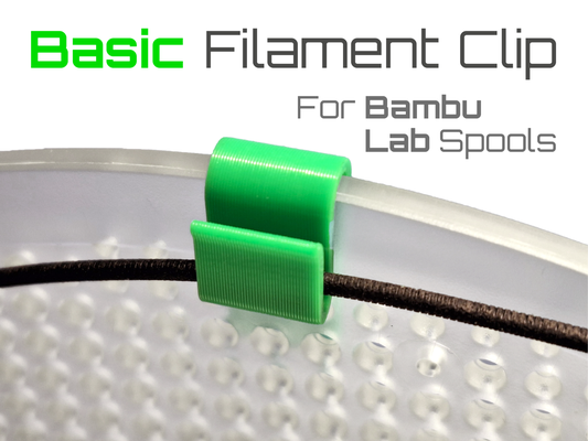 bambu spule filament clip basic by officina23 3d drucker zubehör labor bambulab 3d print model - Mito3D