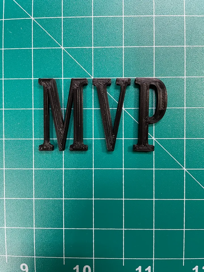 mvp text by shakurityzone art signs & logos trophy 3d print model - Mito3D