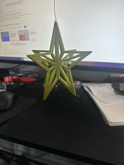 star ornament by matdanck121 household decor christmas holiday winter decoration tree 3d print model - Mito3D