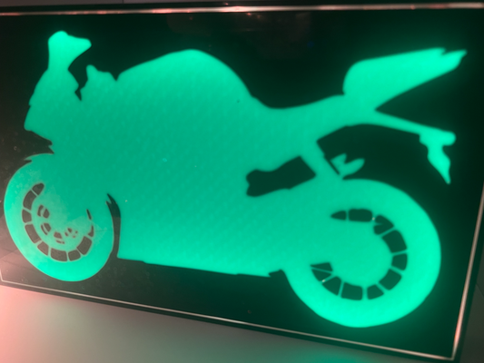 motorcycle - sport bike light box sign by miles3d art signs & logos illuminated 3d print model - Mito3D