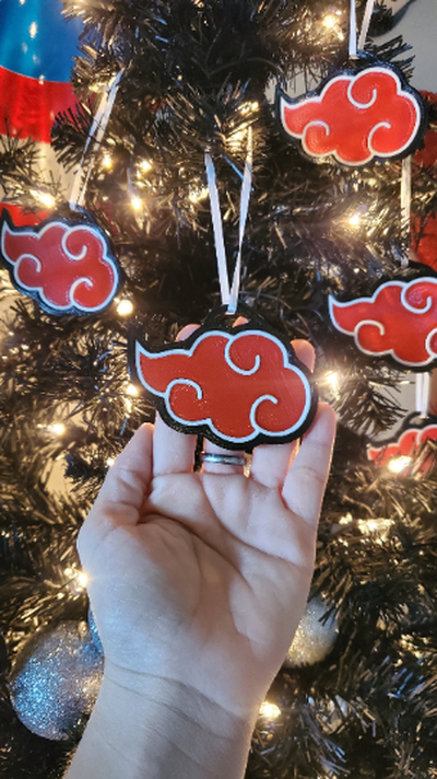 akatsuki red cloud ornament by idealoding art models anime naruto cosplay sky christmas deco car accesories pain 3d print model - Mito3D