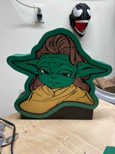 star wars yaddle light box by websters creations art signs & logos starwars led 3d print model - Mito3D