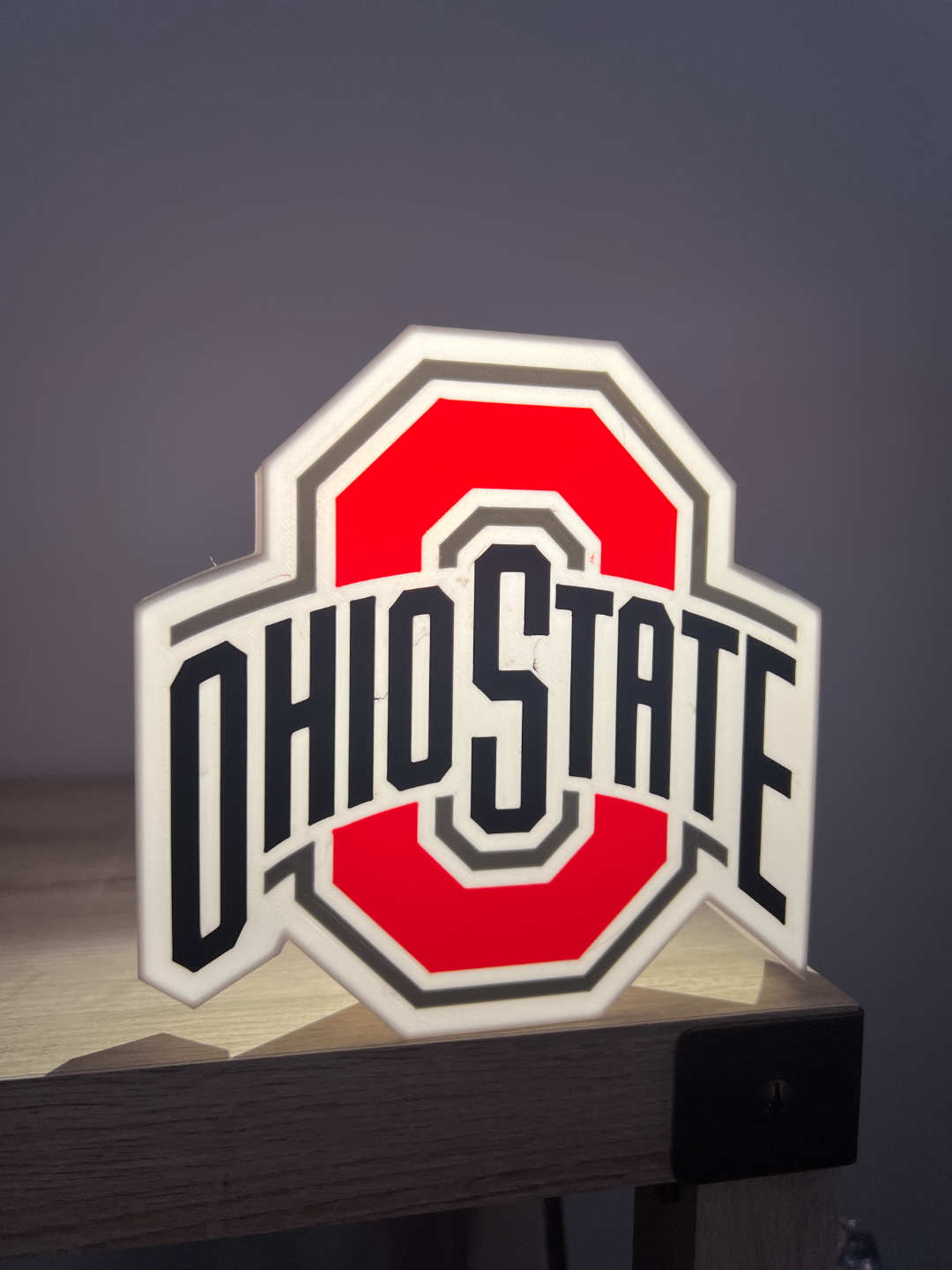 luce scatola ohio by friartuck11 arte segni loghi osu calcio cartello logo pla plaplus scarlatto grigio università 3D print model - Mito3D