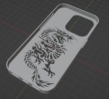 iphone 14 dragon case by yuro3d fashion models 3d print model - Mito3D
