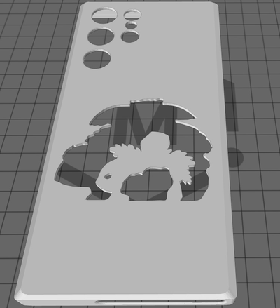 s22 ultra bulbasaur evo durum kılıf by yuro3d moda modeller samsung pokemon 3d print model - Mito3D