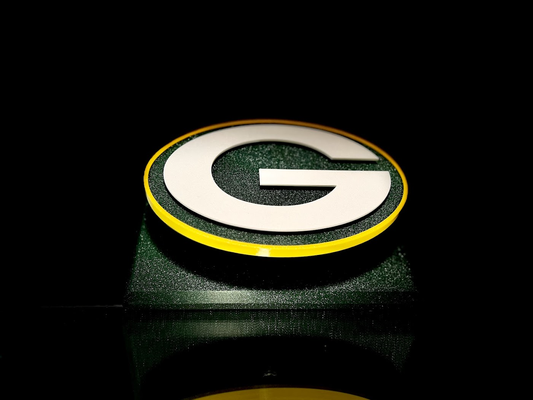 nfl green bay packers floating logo sign by hangardesigns art signs & logos football multi color 3d print model - Mito3D