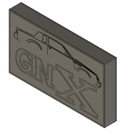 gnx led sign by darkman231 art signs & logos light box lightbox buick turbo 6 grand national multicolor red white night lamp 3d print model - Mito3D