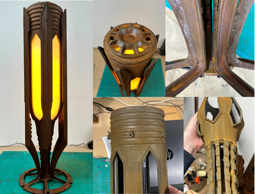 gótico lámpara by tomaszcuarenta casa decoración equipo base steampunk oxido increíble diseño hogar escritorio accesorios 3d print model - Mito3D