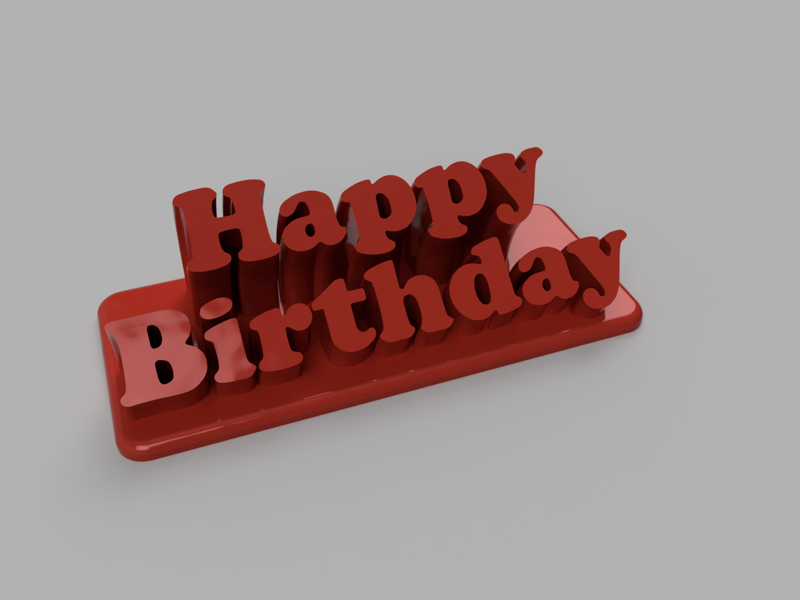 happy birthday by froggy art models geburtstag congratulations 3D print model - Mito3D