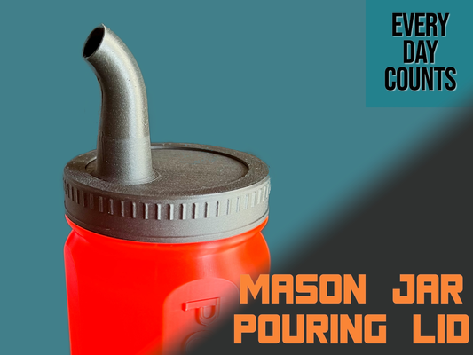 mason jar - pouring lid by day counts household decor masonjar silica desiccant beads 3d print model - Mito3D