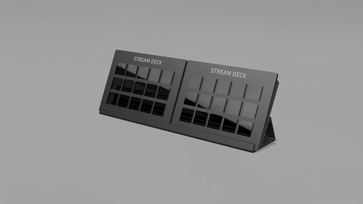 doble corriente cubierta estante soporte by penner fabuloso pasatiempo bricolaje diy electrónica elgato elgatostreamdeck 3d print model - Mito3D