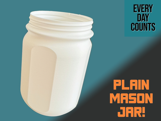 mason krug no markierungen neu gemischt by zählt haushalt dekor einmachglas container vase modus 3d print model - Mito3D