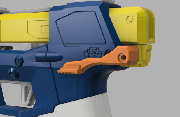 mag release gecko blaster by adiyahu toys & games nerf foamdart thingiverse nerfmod nerfblaster 3d print model - Mito3D