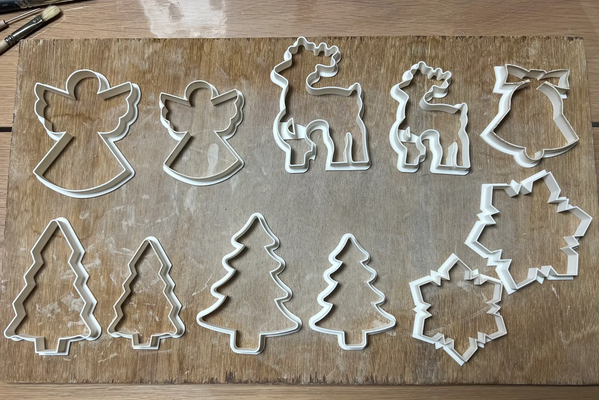 navidad galleta arcilla cortadores by 3ddaniel casa festividades cortador decoración ángulo copo nieve christmastreeornament árbol 3d print model - Mito3D