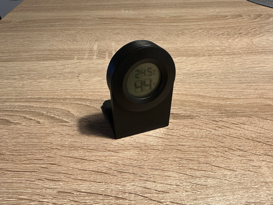 hygrometer stand by fabiwe hobby & diy hygrometerholder hygrometermount bracket 3d print model - Mito3D