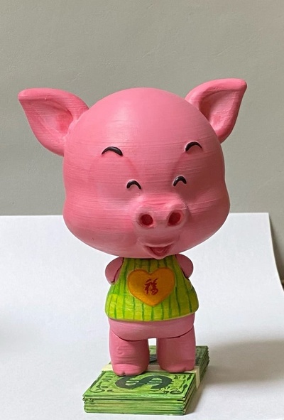 pig by sulminsu toys & games luck toy 3d print model - Mito3D