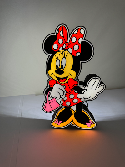 minnie maus led licht box by geoprintaus kunst zeichen logos disney 3d print model - Mito3D