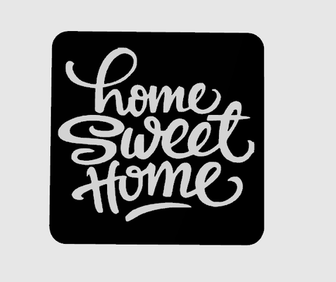 hogar casa dulce portavasos by cali 3d arte señales logos divertido multicolor 3d print model - Mito3D