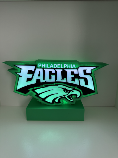philadelphia eagles licht box by abonnieren kunst zeichen logos fußball leuchtkasten nfl logo nfllogo multi farbe drucken ams 3d print model - Mito3D