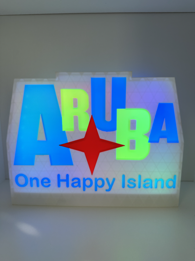 aruba licht box by abonnieren kunst zeichen logos reise urlaub multi farbe drucken ams led 3d print model - Mito3D