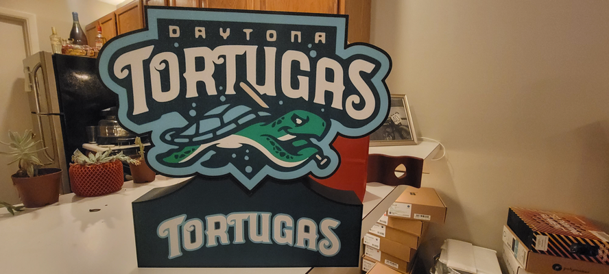 daytona tortugas by roger borchelt art signs & logos tortuga baseball 3d print model - Mito3D
