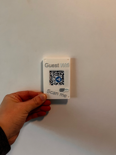 wifi qr code guest network scan by dinozzo28 art signs & logos guests guestwifi 3d print model - Mito3D