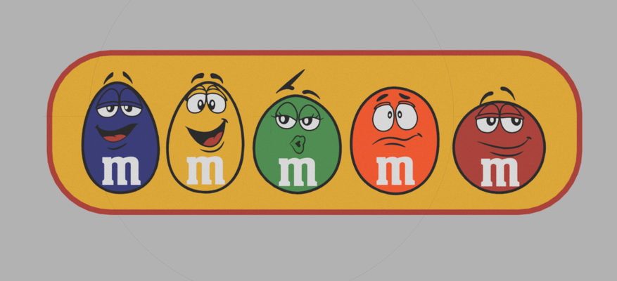 wall art m&m's logo by empire merc signs & logos m mnms sign chocolate 3d print model - Mito3D