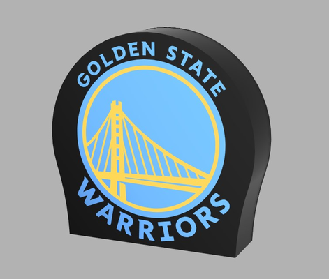 d'oro guerrieri lightbox by emergere in 3d arte segni loghi luce scatola nba curry stephencurry 3d print model - Mito3D