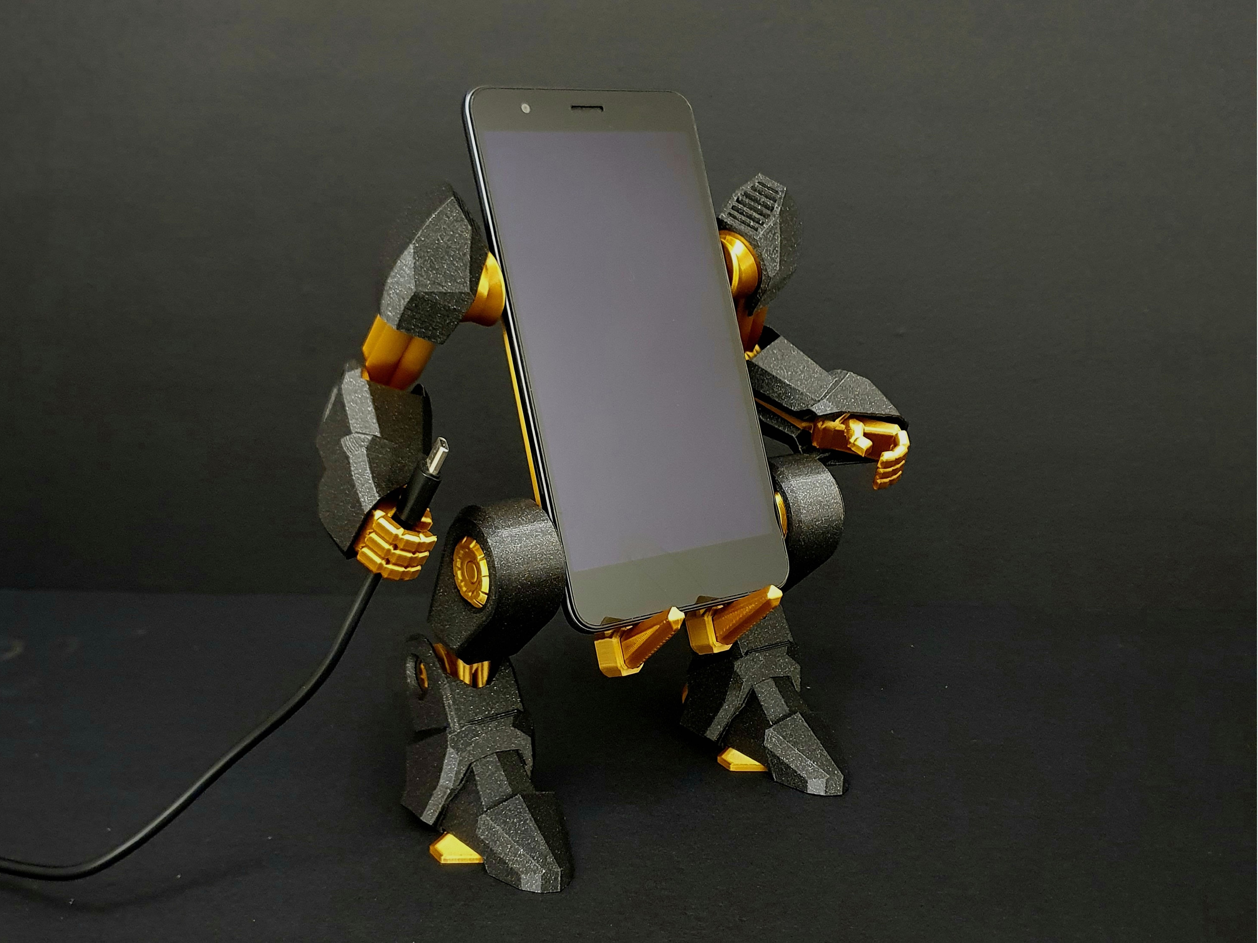 mobile exo suit by jajaum3d utensili gadget robot phonestand telefono i phone cellulare supporto per telefono iphonestand treppiede cabina telefonica esoscheletro gundam 3D print model - Mito3D