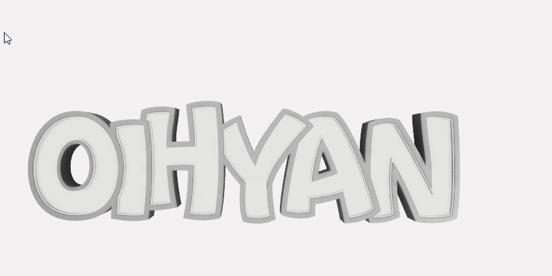 prenom personnalité oihyan by didoucrazyfrog11 ménage décor lettre lumineux leds déco 3d print model - Mito3D