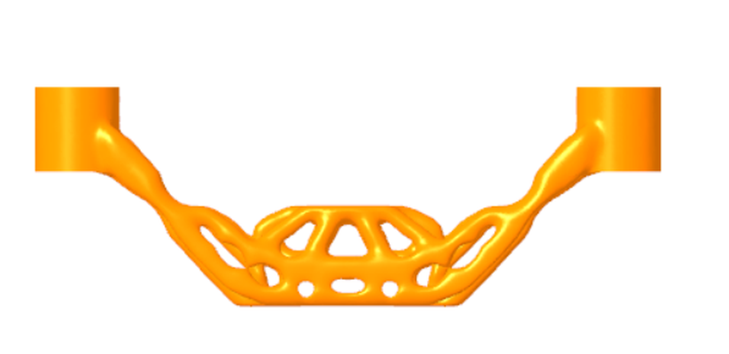 generativ griff 160mm by hugues haushalt dekor tür design generativedesign schublade topologie 3d print model - Mito3D