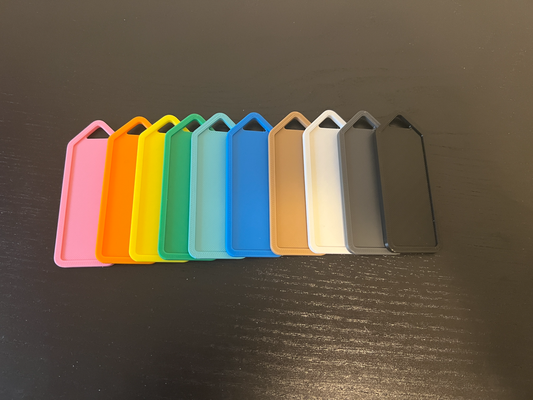 filament couleur échantillon by iteknique 3d imprimante tester modèles étiquette organisateur modèle 3d print model - Mito3D