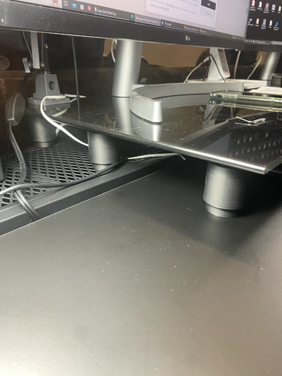 lego inspirado escritorio monitor estante soporte tubo subida piernas by daniel neill111 casa oficina 3d print model - Mito3D