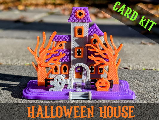 halloween house diorama card kit by berri3d toys & games haunted cardkit ams multi color colour kitcard 3d print model - Mito3D