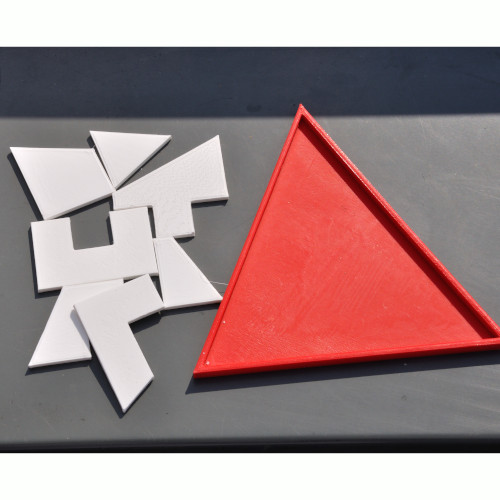 triângulo tangram enigma by meteorogrelha brinquedos jogos quebra cabeças mental exercício diversão 3D print model - Mito3D