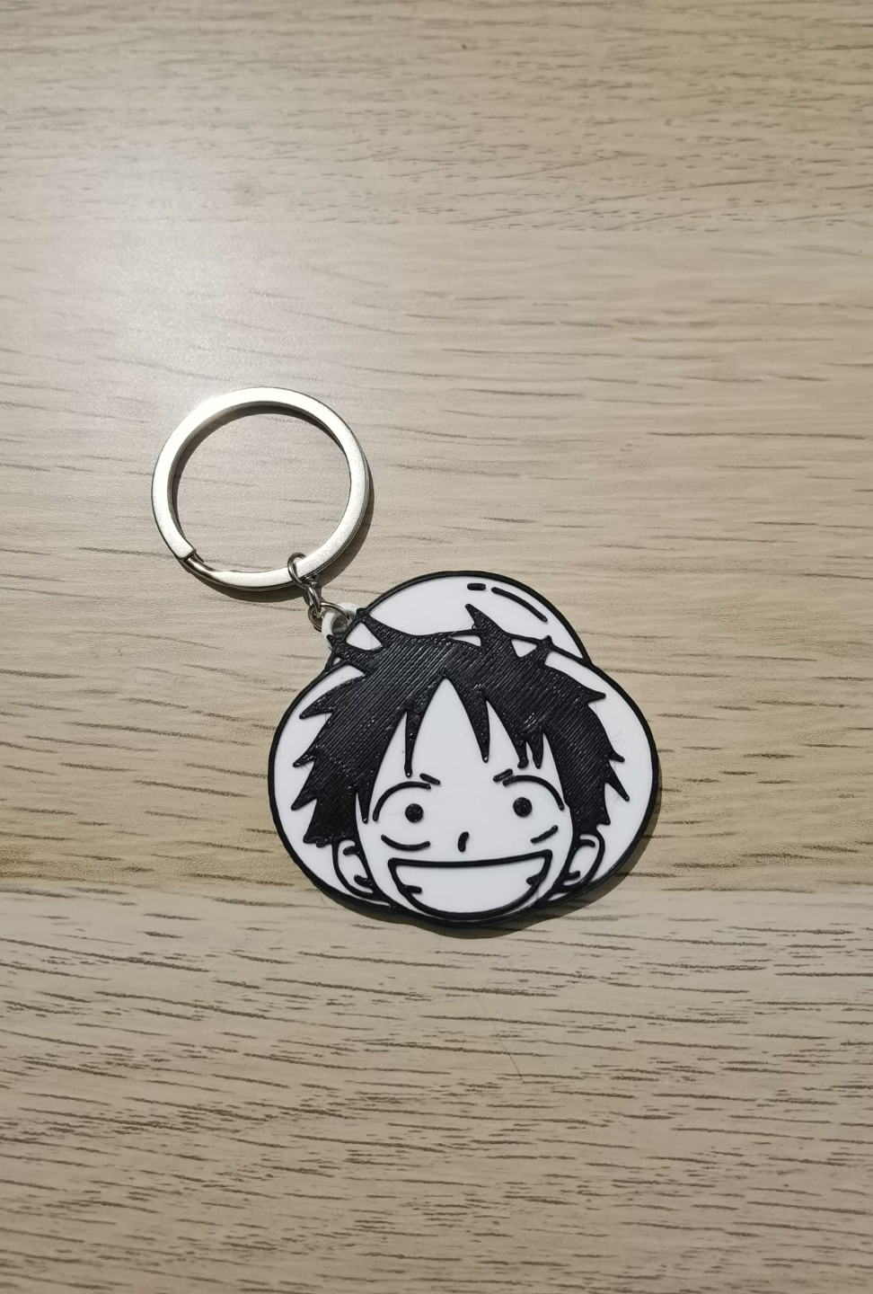 keychain luffy - one piece by articat art signs & logos geek anime themightycat 3D print model - Mito3D